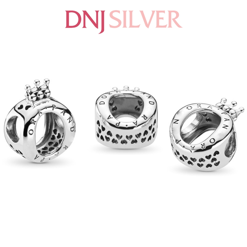 [Chính hãng] Charm bạc 925 cao cấp - Charm Crown O Logo thích hợp để mix vòng tay charm bạc cao cấp - DN443