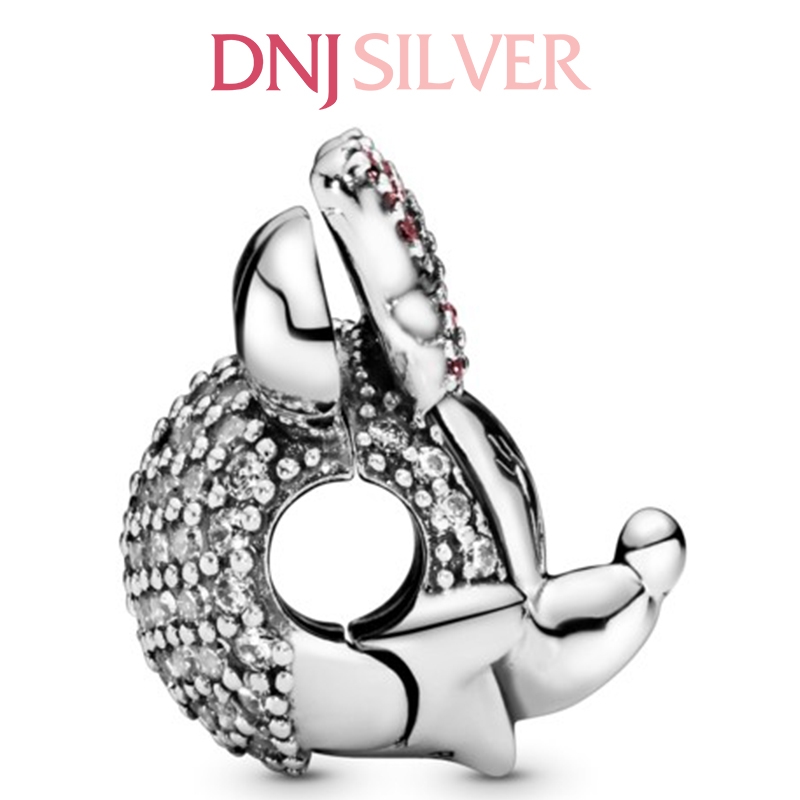 [Chính hãng] Charm bạc 925 cao cấp - Charm Disney Minnie Mouse Pink Pavé Bow Clip thích hợp để mix vòng tay charm bạc cao cấp - DN278