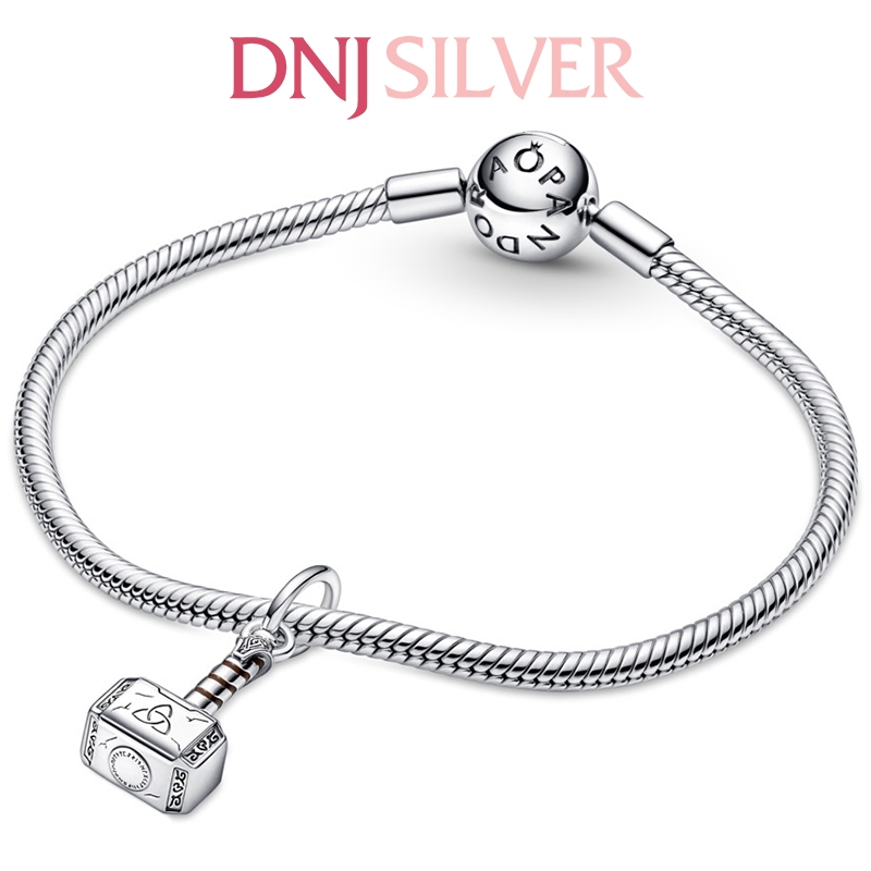 [Chính hãng] Charm bạc 925 cao cấp - Charm Marvel The Avengers Thor's Hammer Dangle thích hợp để mix vòng tay charm bạc cao cấp - DN327