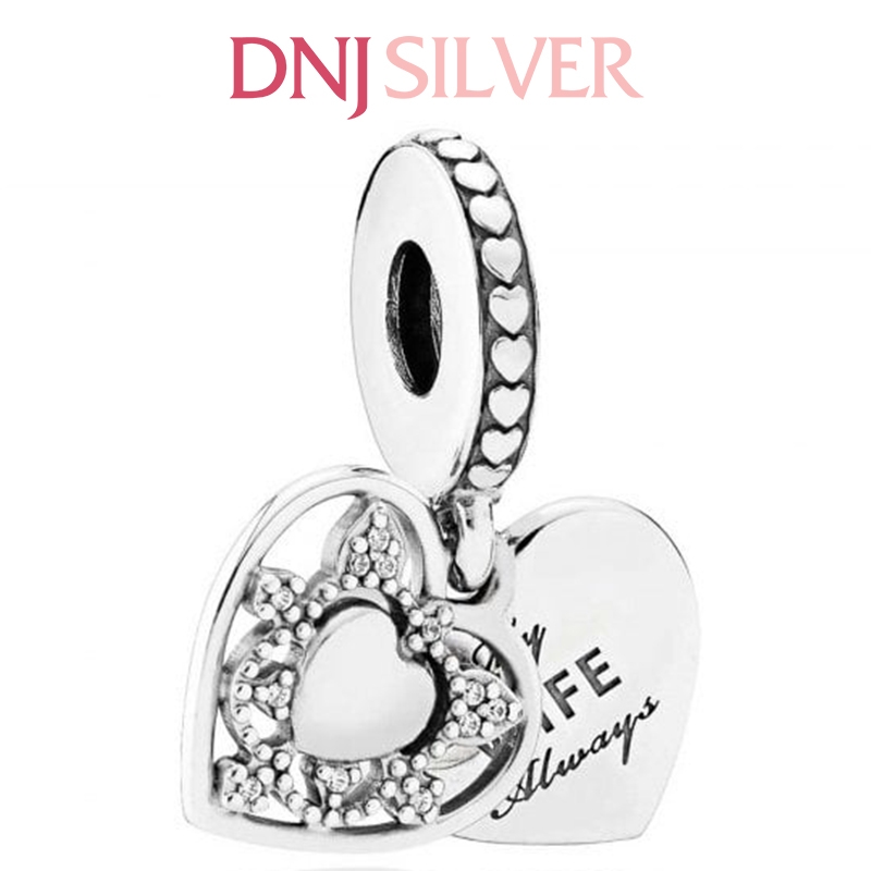 [Chính hãng] Charm bạc 925 cao cấp - Charm My Wife Always Heart Dangle thích hợp để mix vòng tay charm bạc cao cấp - DN305