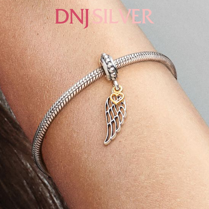 [Chính hãng] Charm bạc 925 cao cấp - Charm Angel wing thích hợp để mix vòng tay charm bạc cao cấp - DN367