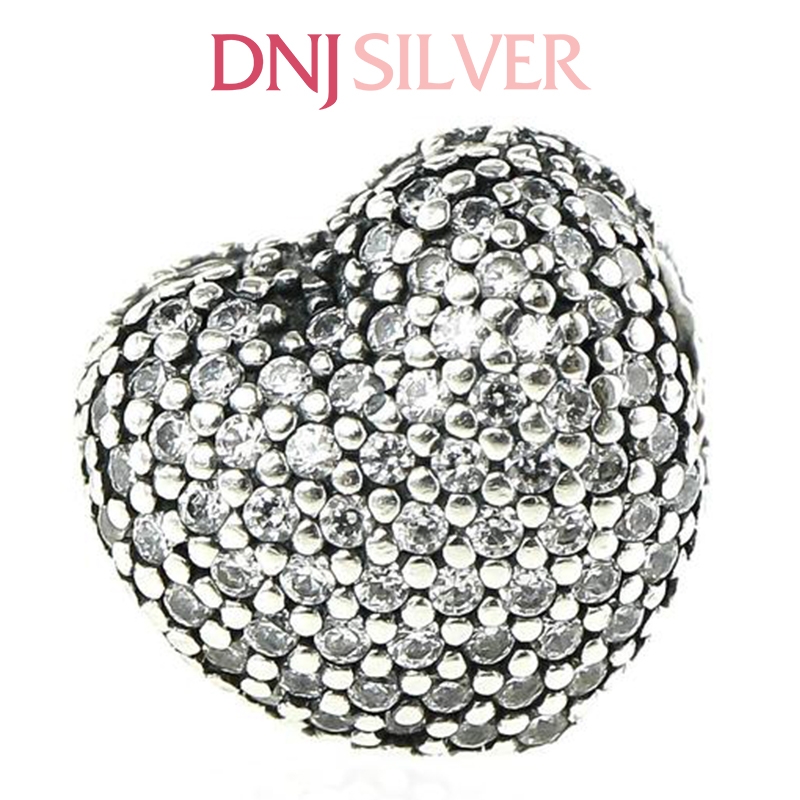 [Chính hãng] Charm bạc 925 cao cấp - Charm Open My Heart Pave Clip thích hợp để mix vòng tay charm bạc cao cấp - DN457