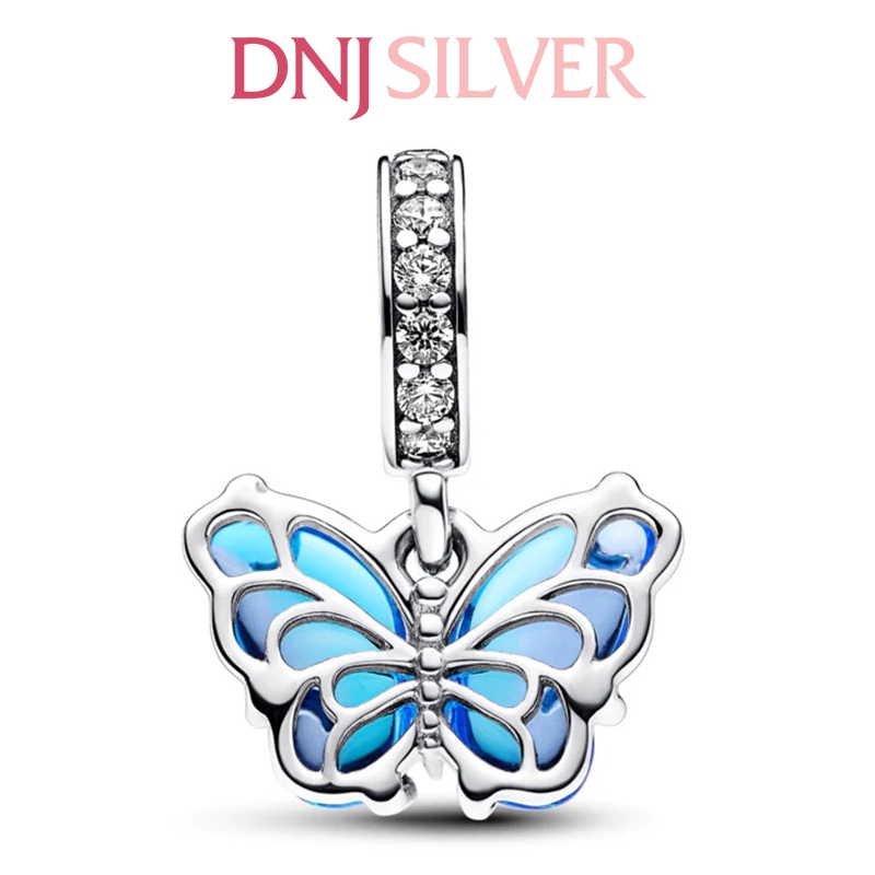 [Chính hãng] Charm bạc 925 cao cấp - Charm Blue Murano Glass Butterfly Dangle thích hợp để mix vòng tay charm bạc cao cấp - DN474