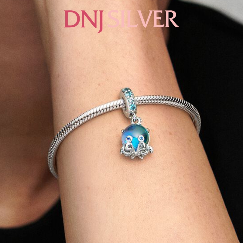 [Chính hãng] Charm bạc 925 cao cấp - Charm Murano Glass Cute Octopus Dangle thích hợp để mix vòng tay charm bạc cao cấp - DN477