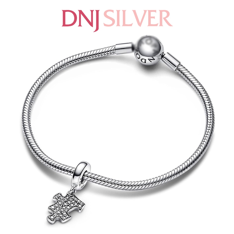 [Chính hãng] Charm bạc 925 cao cấp - Charm Sparkling Puzzle Piece Dangle thích hợp để mix vòng tay charm bạc cao cấp - DN481