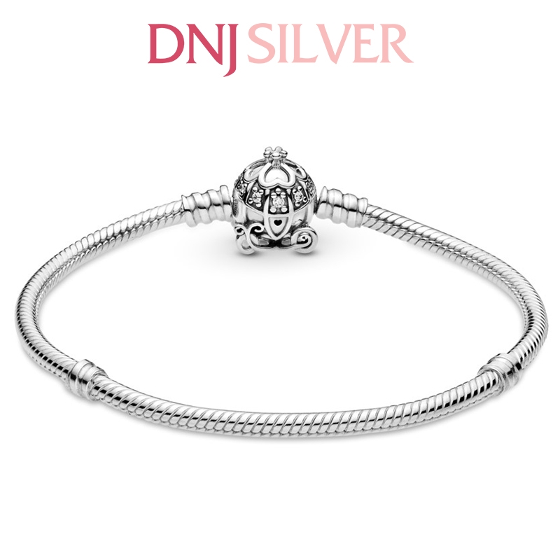 Vòng tay charm bạc 925 cao cấp - Vòng charm Disney Cinderella Pumpkin Coach Clasp Pandora Moments - Vòng tay dành cho nam và nữ - Vòng mềm