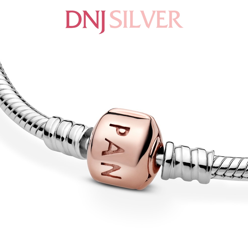 Vòng tay charm bạc 925 cao cấp - Vòng charm Rose Clasp - Vòng tay dành cho nam và nữ - Vòng mềm