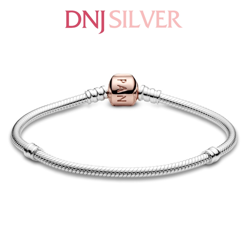 Vòng tay charm bạc 925 cao cấp - Vòng charm Rose Clasp - Vòng tay dành cho nam và nữ - Vòng mềm