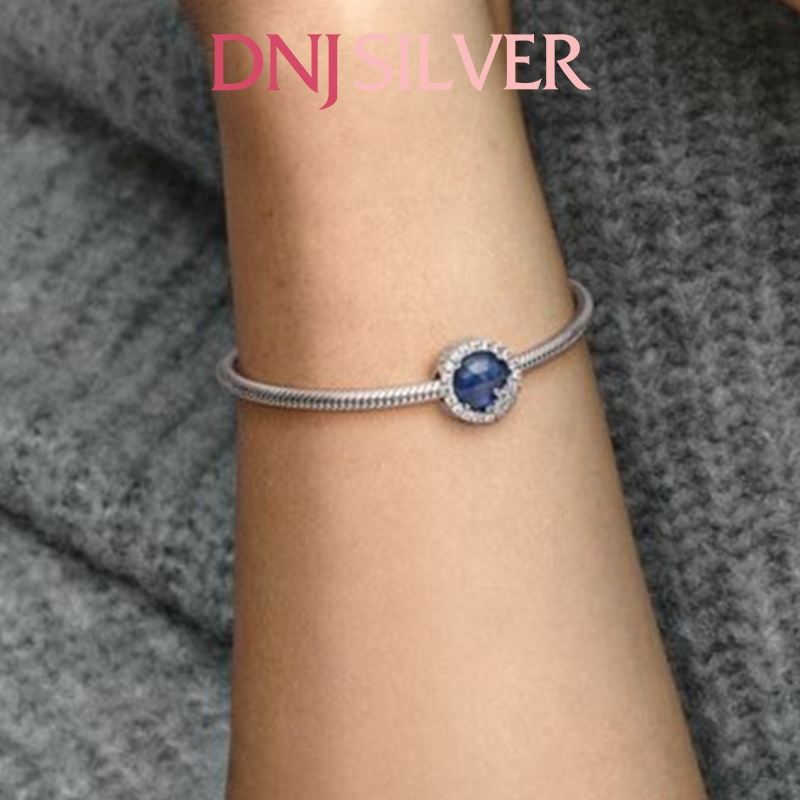 [Chính hãng] Charm bạc 925 cao cấp - Charm Blue Dazzling Snowflake thích hợp để mix vòng tay charm bạc cao cấp - DN130