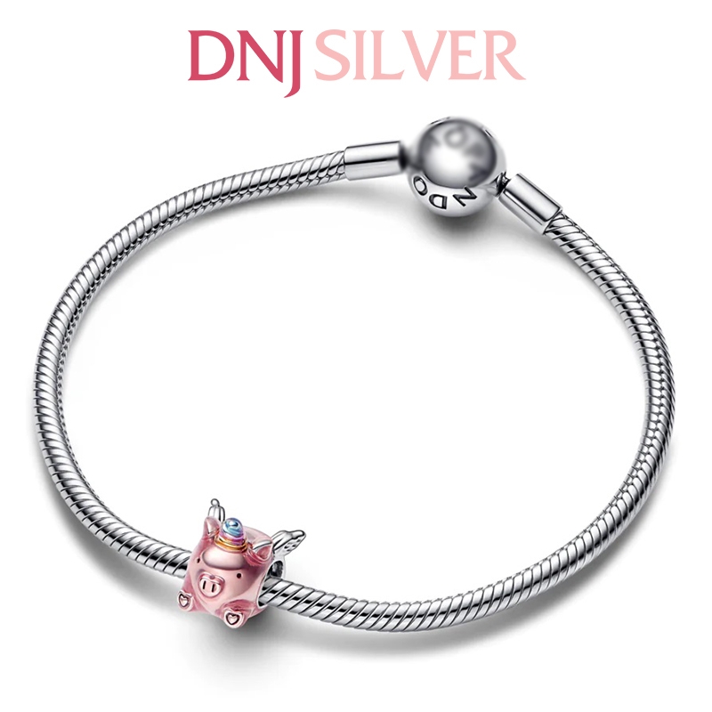 [Chính hãng] Charm bạc 925 cao cấp - Charm Flying Unicorn Pig thích hợp để mix vòng tay charm bạc cao cấp - DN490