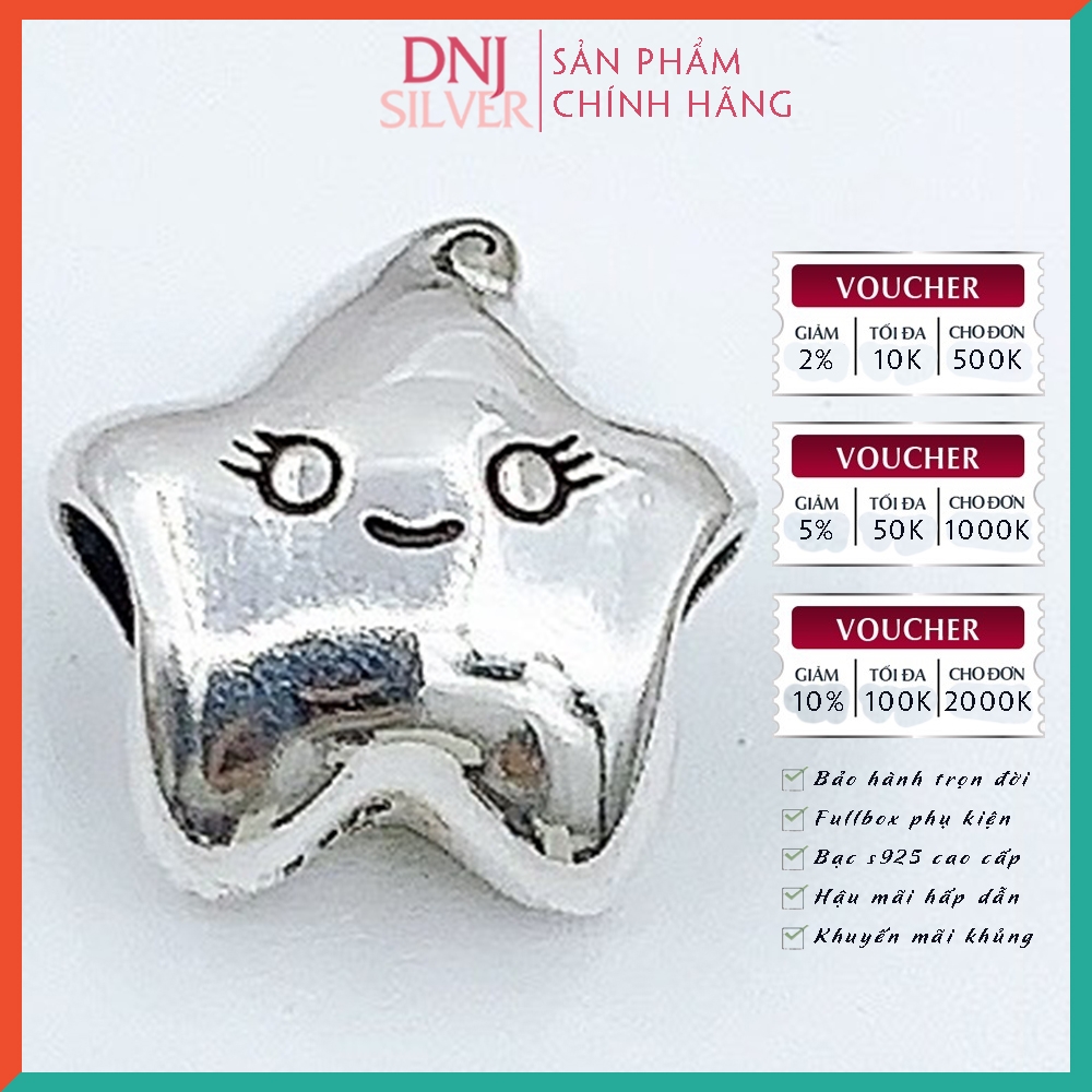 Vòng tay charm bạc 925 cao cấp - Bộ Vòng Charm Lucky Little Star đem lại may mắn - Vòng tay dành cho nam và nữ