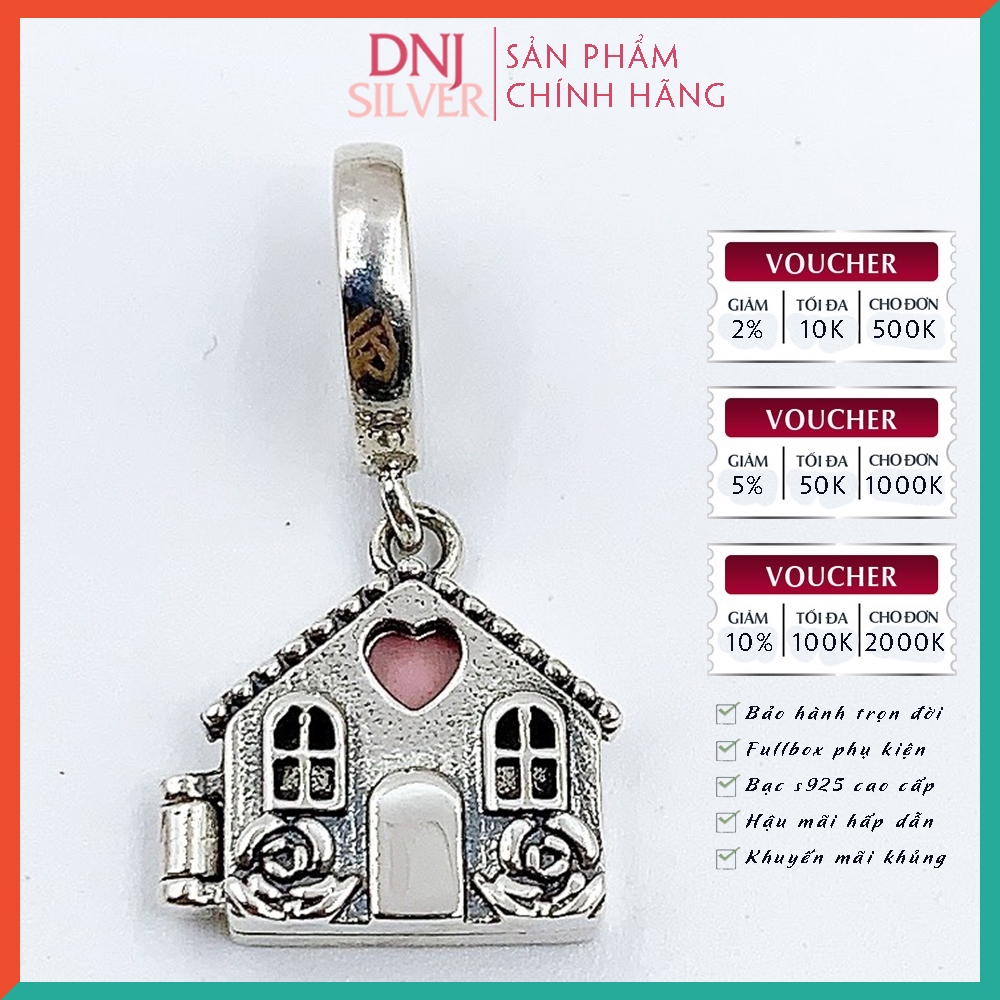 Vòng tay charm bạc 925 cao cấp - Bộ Vòng charm Con mãi yêu mẹ và gia đình mình  - Vòng tay dành cho nam và nữ