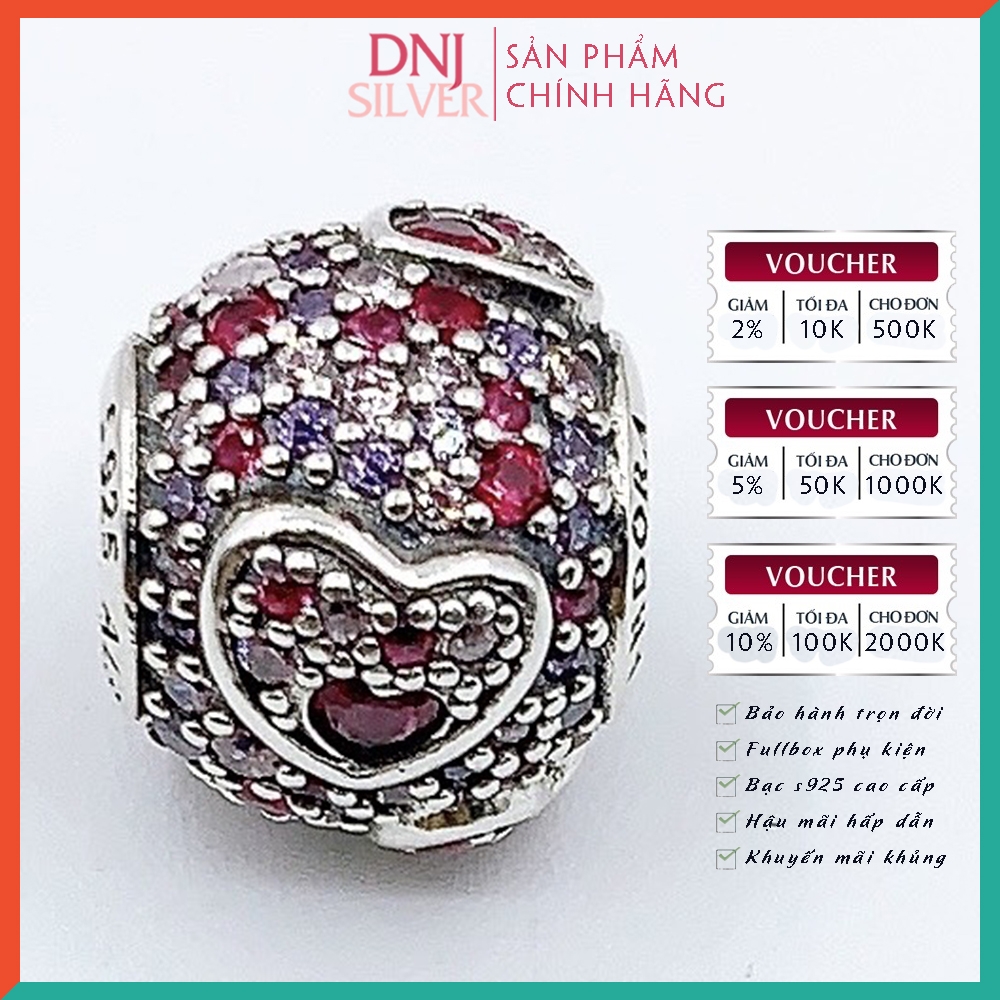 Vòng tay charm bạc 925 cao cấp - Bộ Vòng Charm Thanh xuân rực rỡ, Tình yêu và Khát vọng - Vòng tay dành cho nam và nữ