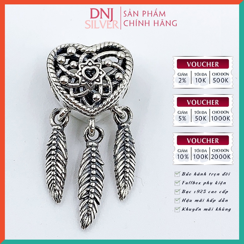 Vòng tay charm bạc 925 cao cấp - Bộ Vòng charm Tình yêu, Ước mơ, Sự nghiệp và May mắn - Vòng tay dành cho nam và nữ