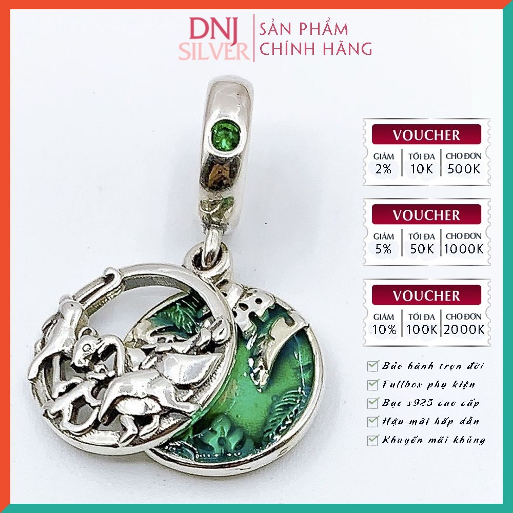 Vòng tay charm bạc 925 cao cấp - Bộ Vòng charm Tình bạn, tình cảm gắn bó thân thiết - Vòng tay dành cho nam và nữ