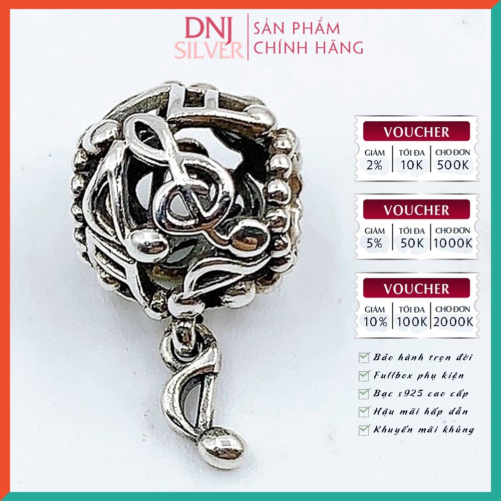 Vòng tay charm bạc 925 cao cấp - Bộ Vòng charm You Are The Rythm Of My Heart - Vòng tay dành cho nam và nữ