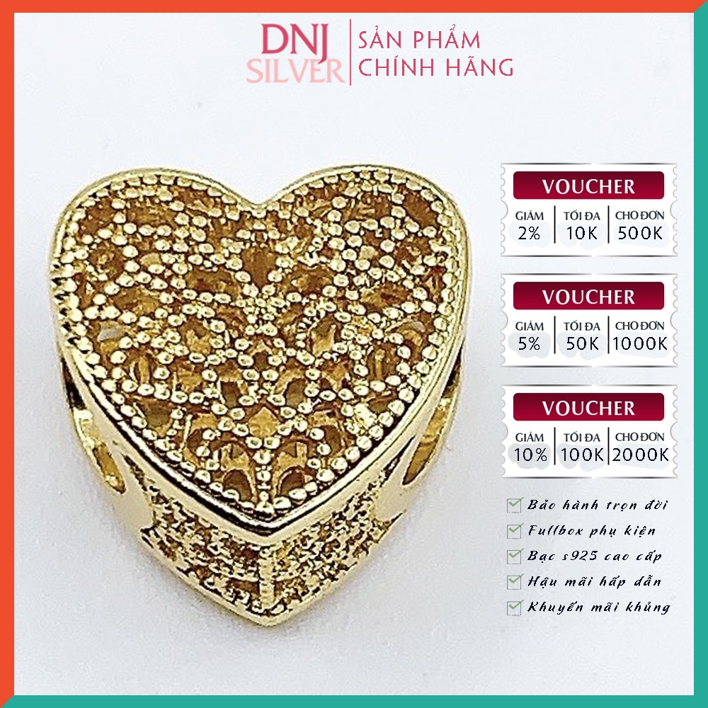 Vòng tay charm bạc 925 cao cấp - Bộ Vòng charm Tình Yêu, Sự Vĩnh Cửu Và Gắn Kết - Vòng tay dành cho nam và nữ