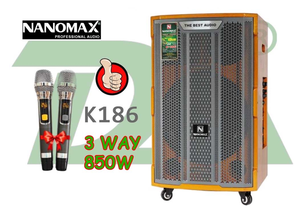 Nanomax K-186 Bass 40cm 850w Karaoke Bluetooth