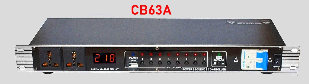 Chia nguồn TO-120 CB 63A 10 Cổng - Power squencer controller