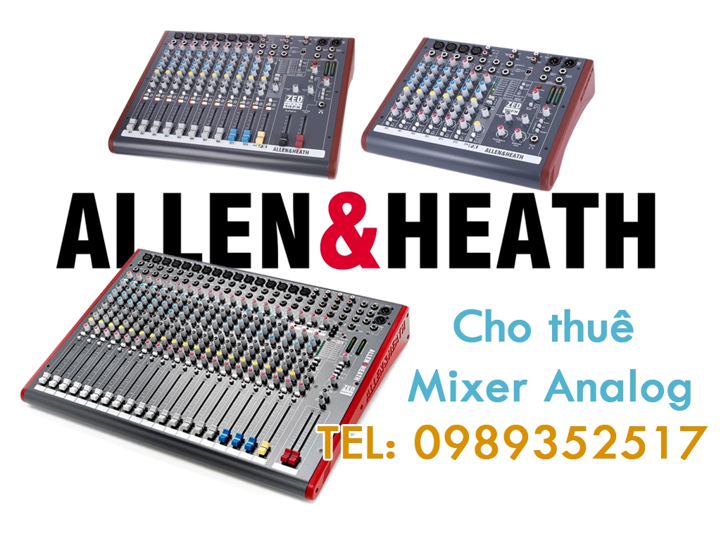 Cho thuê mixer Analog A&H cao cấp, có chức năng thu âm trực tuyến và livestream