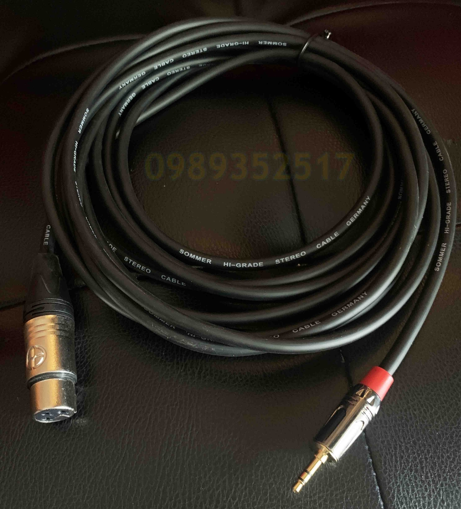Dây 3.5mm & XlR Cá i- Dây 5M Chuẩn TRS Cable kết nối micro/Aux cho Camera & PC, nhận đủ 2 kênh