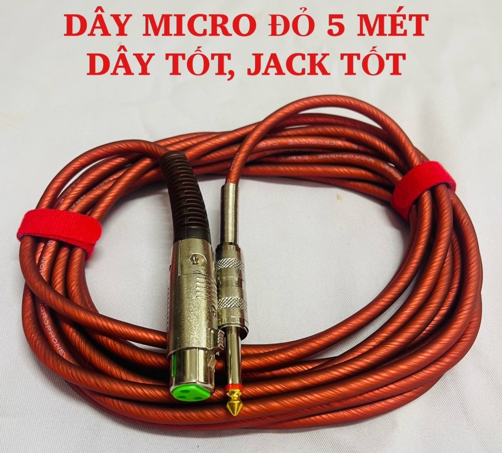 TAD-095 Dây Micro 5M / 1 đầu XRL và 1 đầu 6.3mm hàng tốt chắc chắn