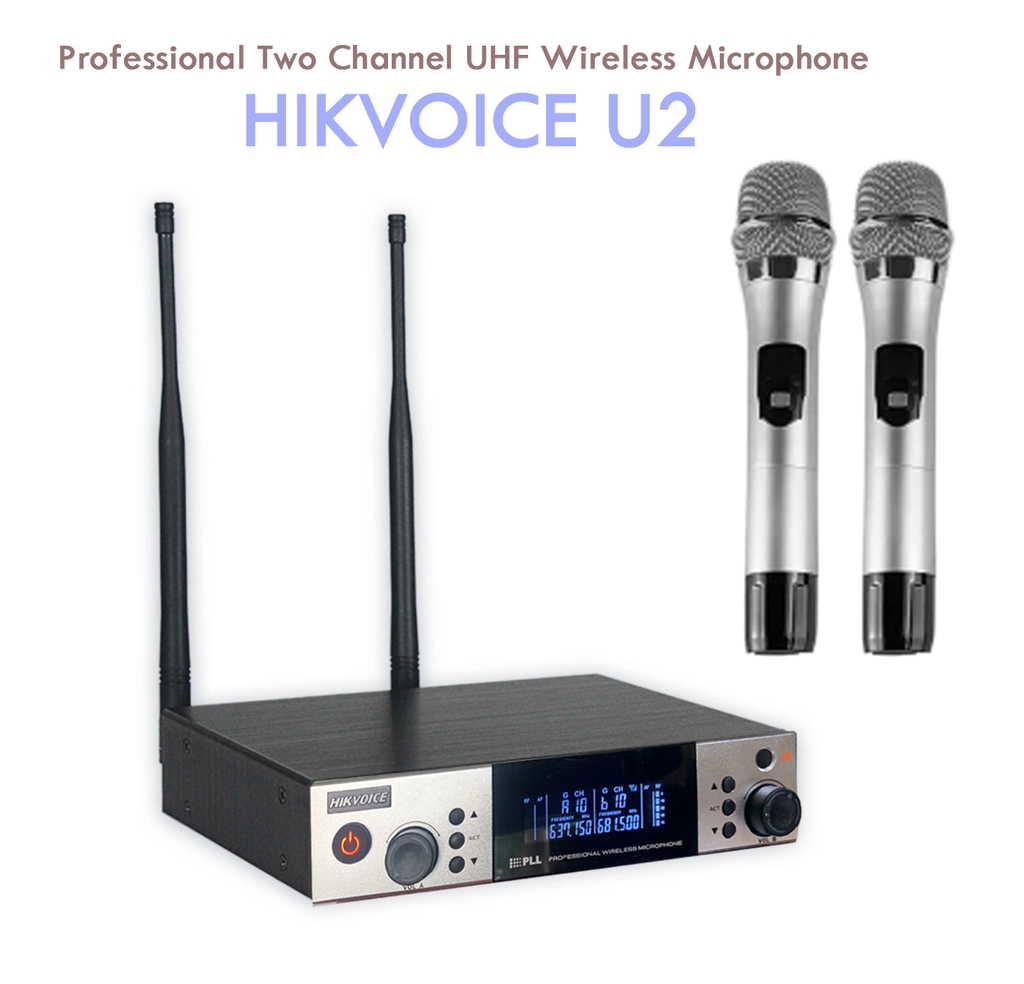 HIKVOICE U2 Dual UHF Microphone Professional