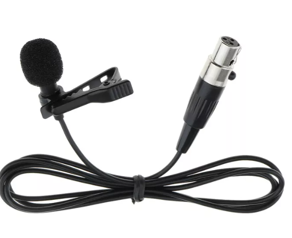 Phụ kiện Mic Kẹp áo 3-4 pin jack XRL mini (Đen) Dùng shure hãng và shure china