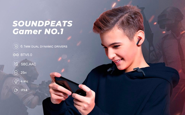 Tai Nghe True Wireless SoundPEATS Gamer No.1