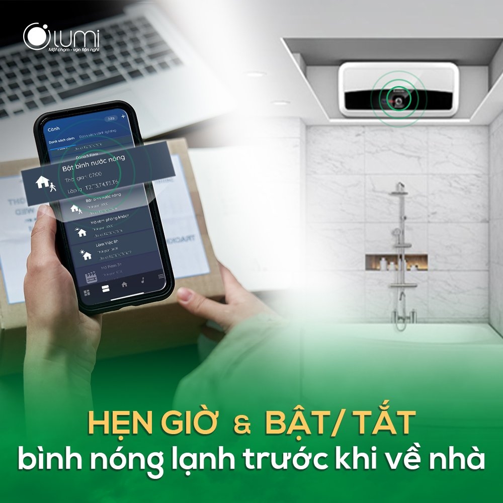 Hoạt cảnh bật bình nước nóng của Lumi