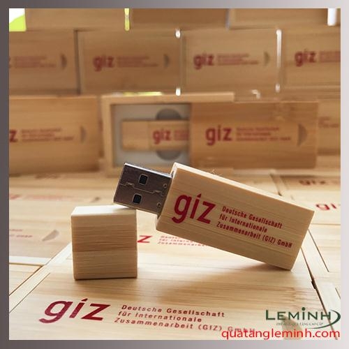 Bộ usb gỗ quà tặng in logo - GIZ