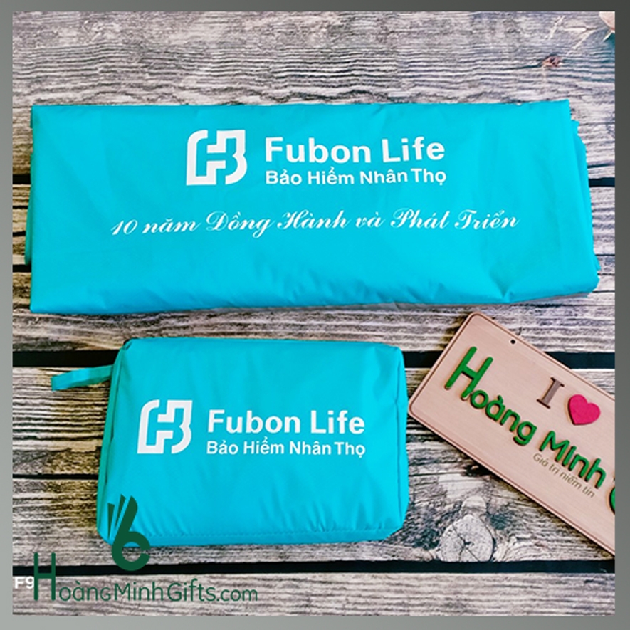 ÁO MƯA QUẢNG CÁO IN LOGO - KH FUBON LIFE