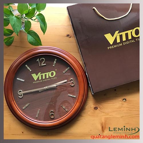 Đồng hồ treo tường gỗ tự nhiên cao cấp - Vitto