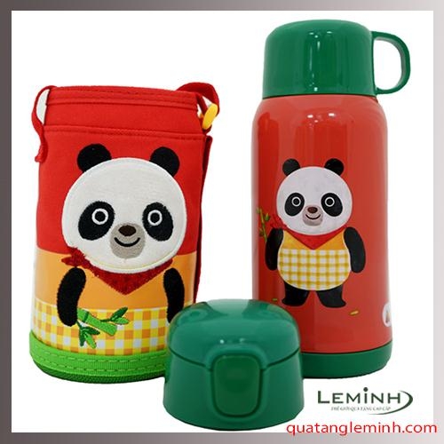 Bình giữ nhiệt Cartoon Kisd Lock&Lock 550ml – Gấu Panda