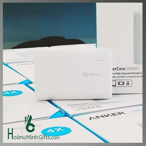 Pin sạc dự phòng Anker Powercore 10,000mAh Khắc Logo - Kh Merap