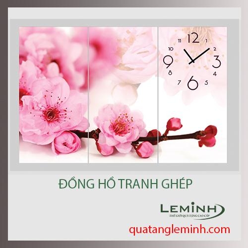 Bộ tranh ghép đồng hồ 3 tấm dọc 20x40cm 002