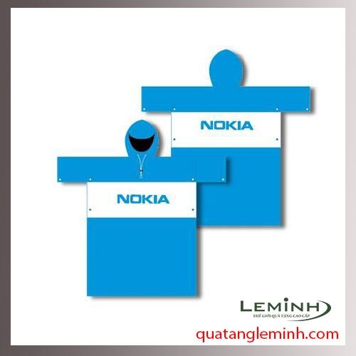 Áo mưa quà tặng - Áo mưa poncho cài cạnh không kính, 2 màu, nokia