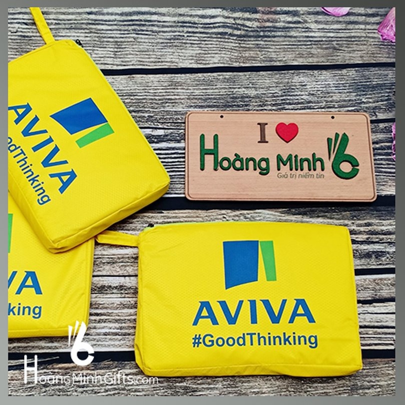 ÁO MƯA QUẢNG CÁO SIÊU NHẸ IN LOGO - KH AVIVA