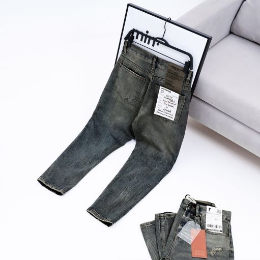 Quần Jeans Slim Cropped Paint