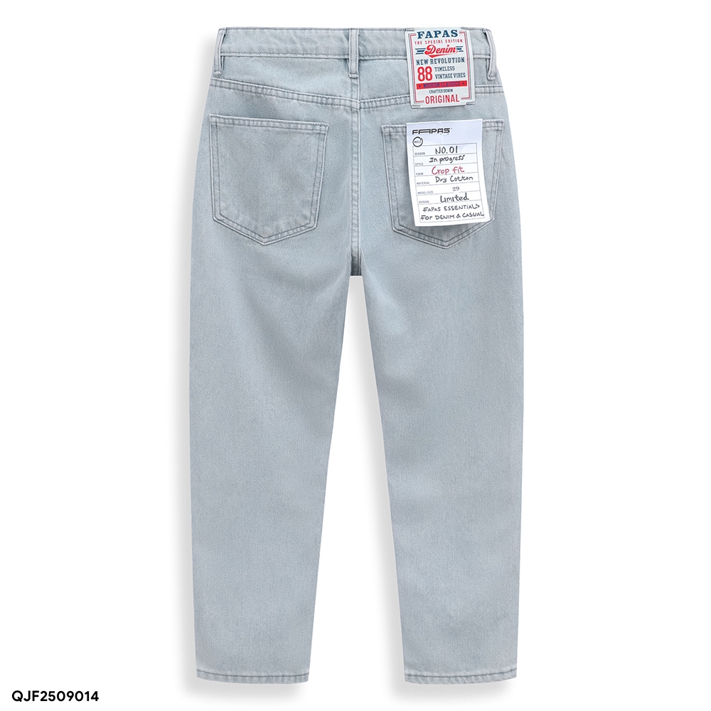 Quần Jeans Fapas Crop Fit Adult
