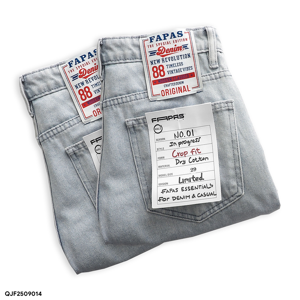 Quần Jeans Fapas Crop Fit Adult