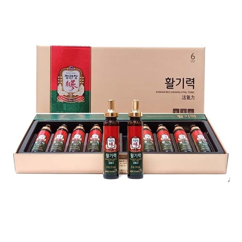 Nước hồng sâm KGC – Hwal Gi Ruk Hàn Quốc hộp 20ml×10 ống sang trọng