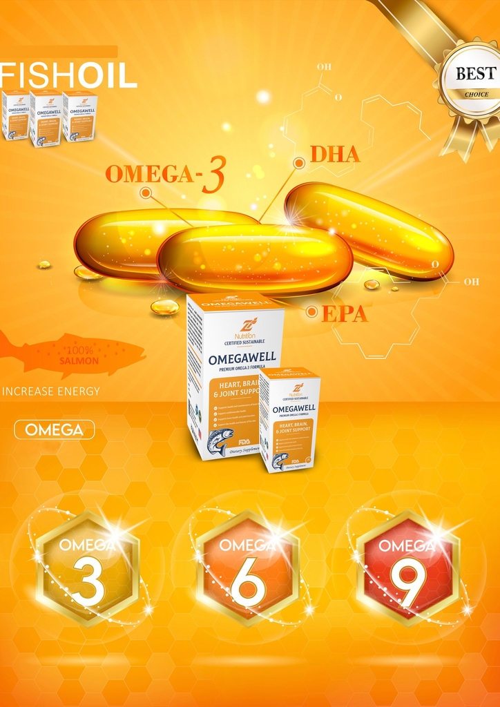 Znutrition Omegawell Omega3 Dầu Cá Fish Oil - (60 viên)