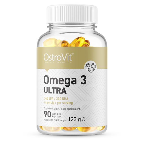 OSTROVIT OMEGA 3 ULTRA - DẦU CÁ HÀM LƯỢNG CAO 340/220mg EPA/DHA (90 VIÊN)