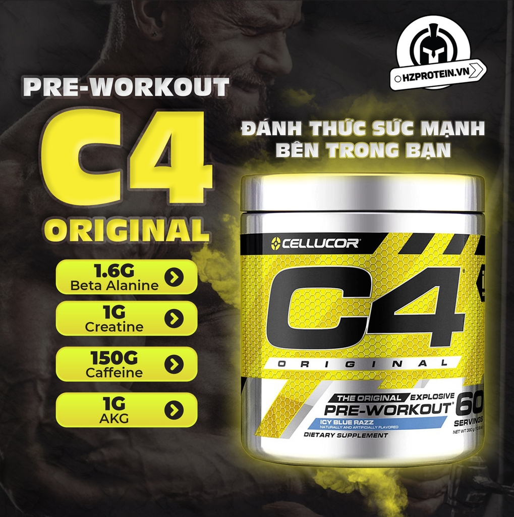 CELLUCOR C4 ORIGINAL PREWORKOUT - TĂNG SỨC MẠNH (30 LẦN DÙNG)