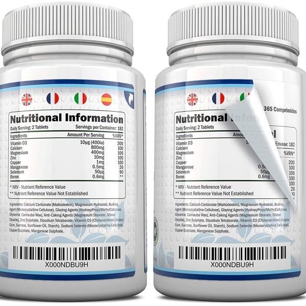 NUU CALCIUM, MAGNESIUM, ZINC & VITAMIN D3 - 365 VIÊN