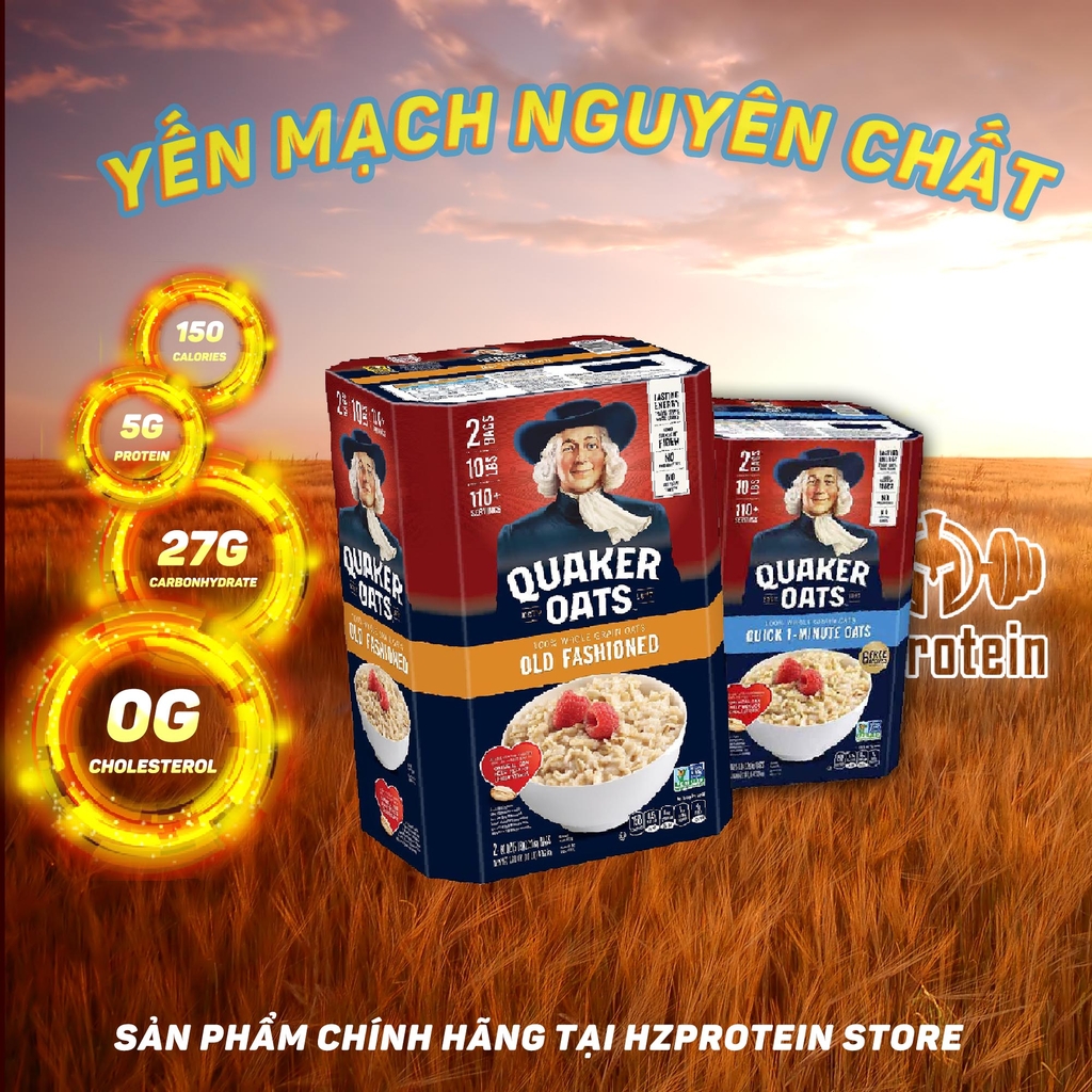 YẾN MẠCH NGUYÊN CHẤT CHÍNH HÃNG 100% - OLD FASHIONED CÁN DẸT THÙNG 10LBS (4.54 KG)