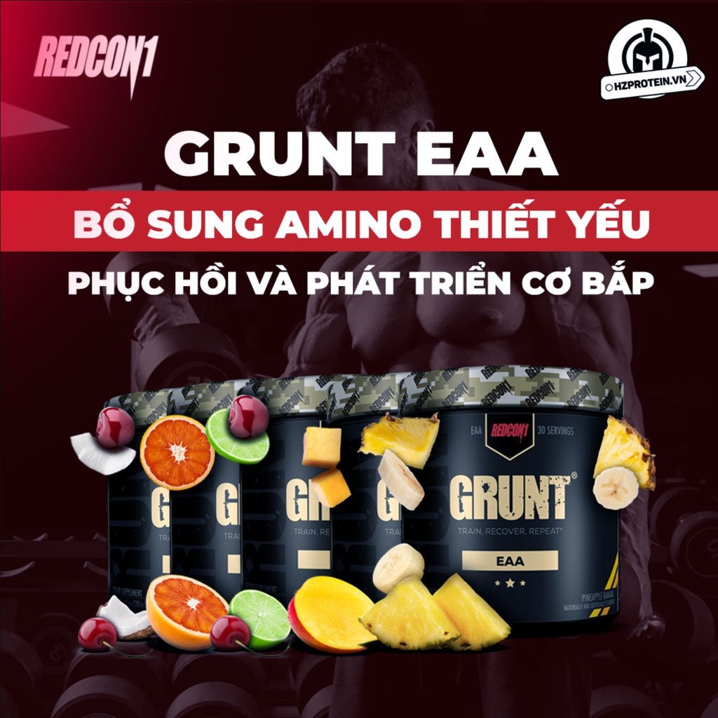 GRUNT EAA - BỔ SUNG AMINO THIẾT YẾU GIÚP PHÁT TRIỂN CƠ BẮP CỦA REDCON1 (30 LẦN DÙNG)