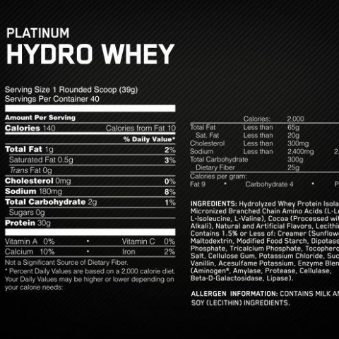 PLATINUM HYDRO WHEY HYDROLYZED PROTEIN (3.5 LBS)