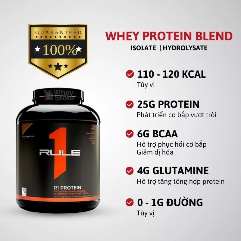 RULE 1 PROTEIN (ĐỎ) WHEY ISOLATE TĂNG CƠ BẮP- 5 LBS